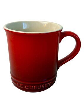 Le Creuset Vancouver Mug Cerise Red 14 oz Glazed Stoneware New